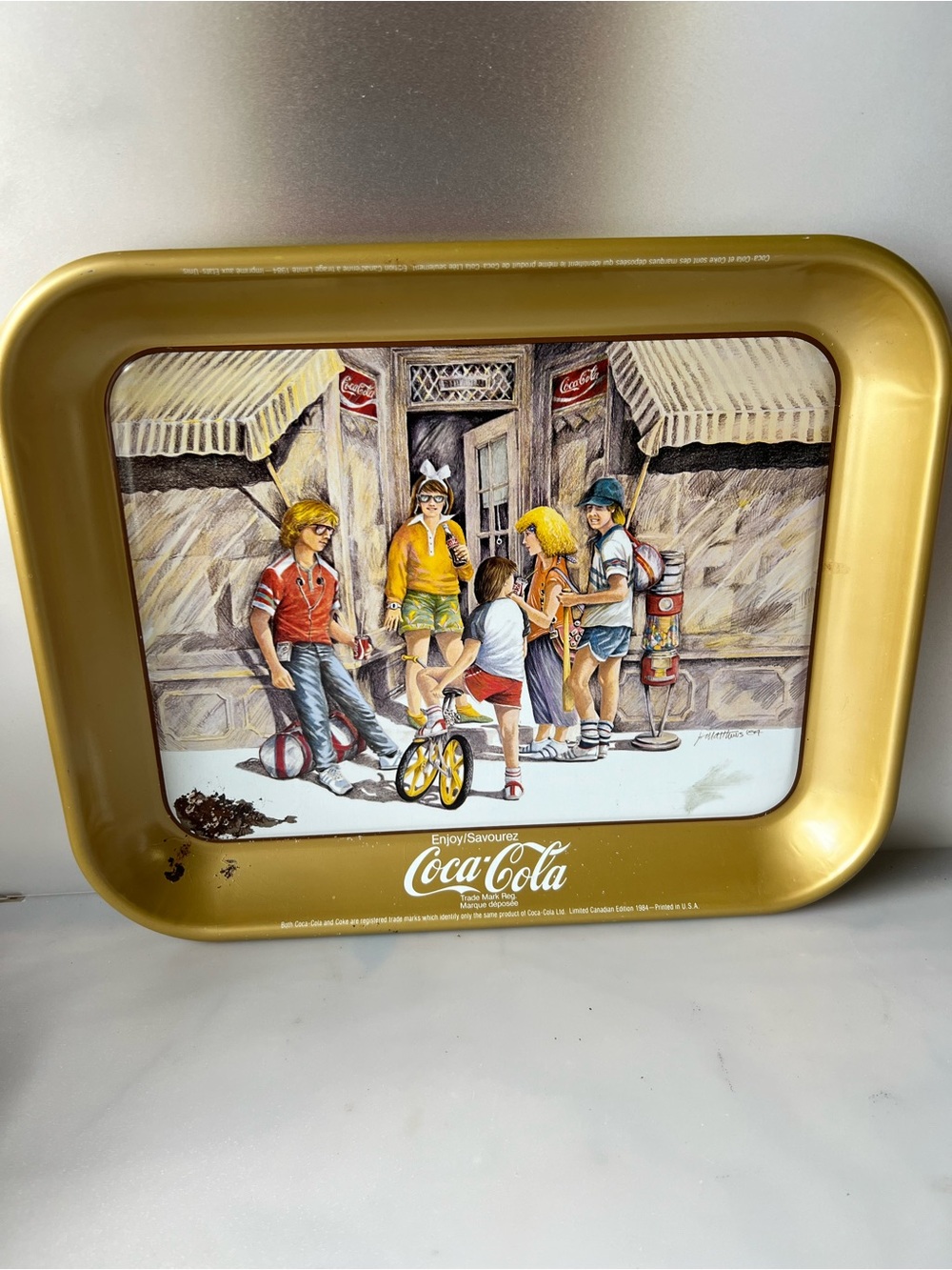Rare Coca Cola Tray 1984